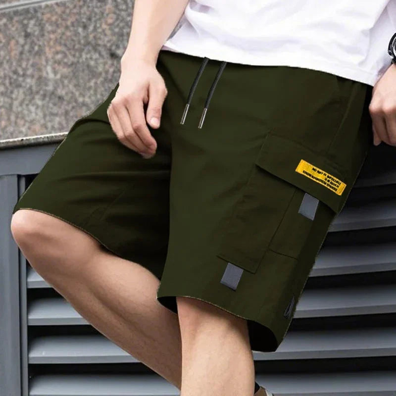 Short de jogging cargo taille coulissée