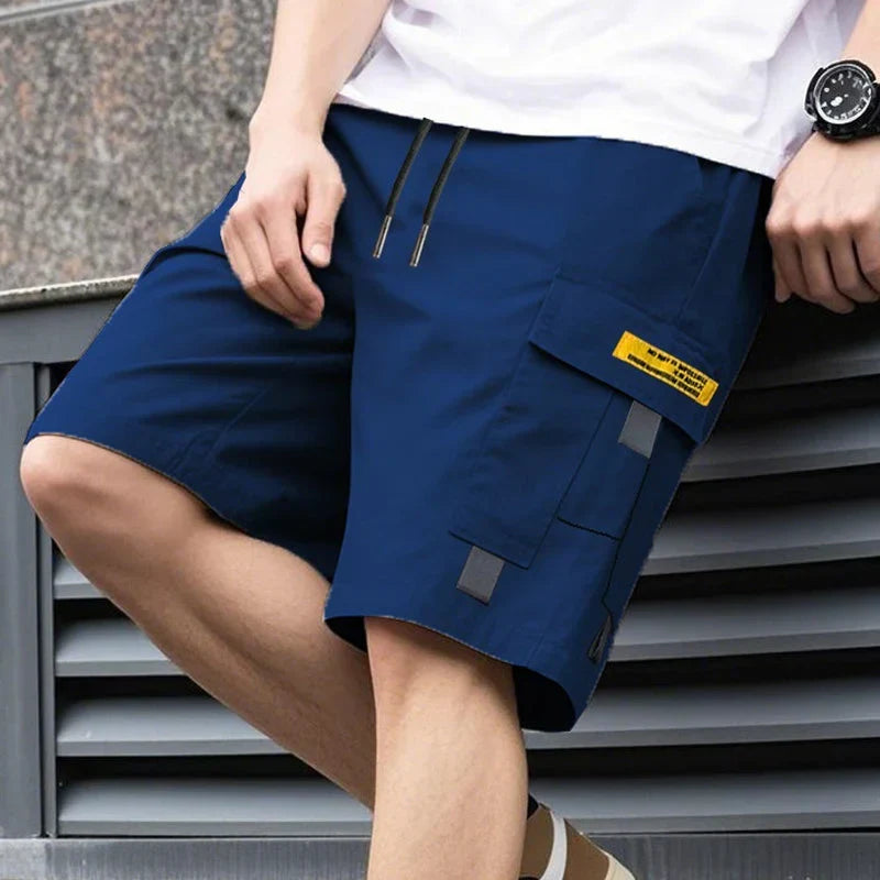 Short de jogging cargo taille coulissée