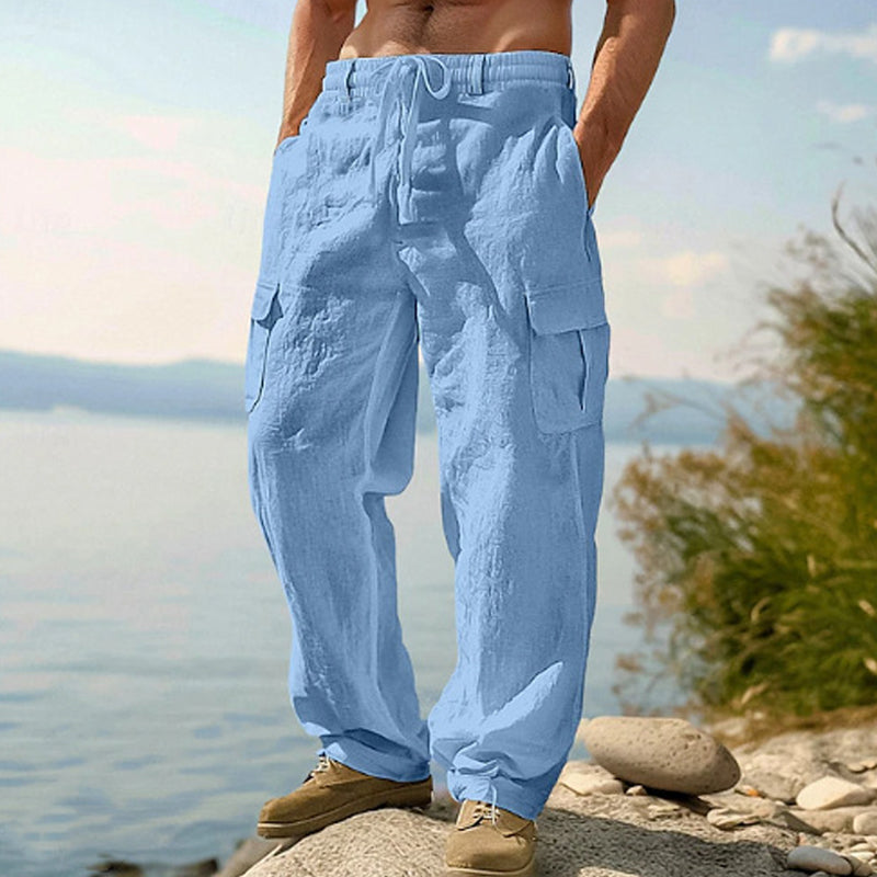 Pantalon cargo léger taille à cordon