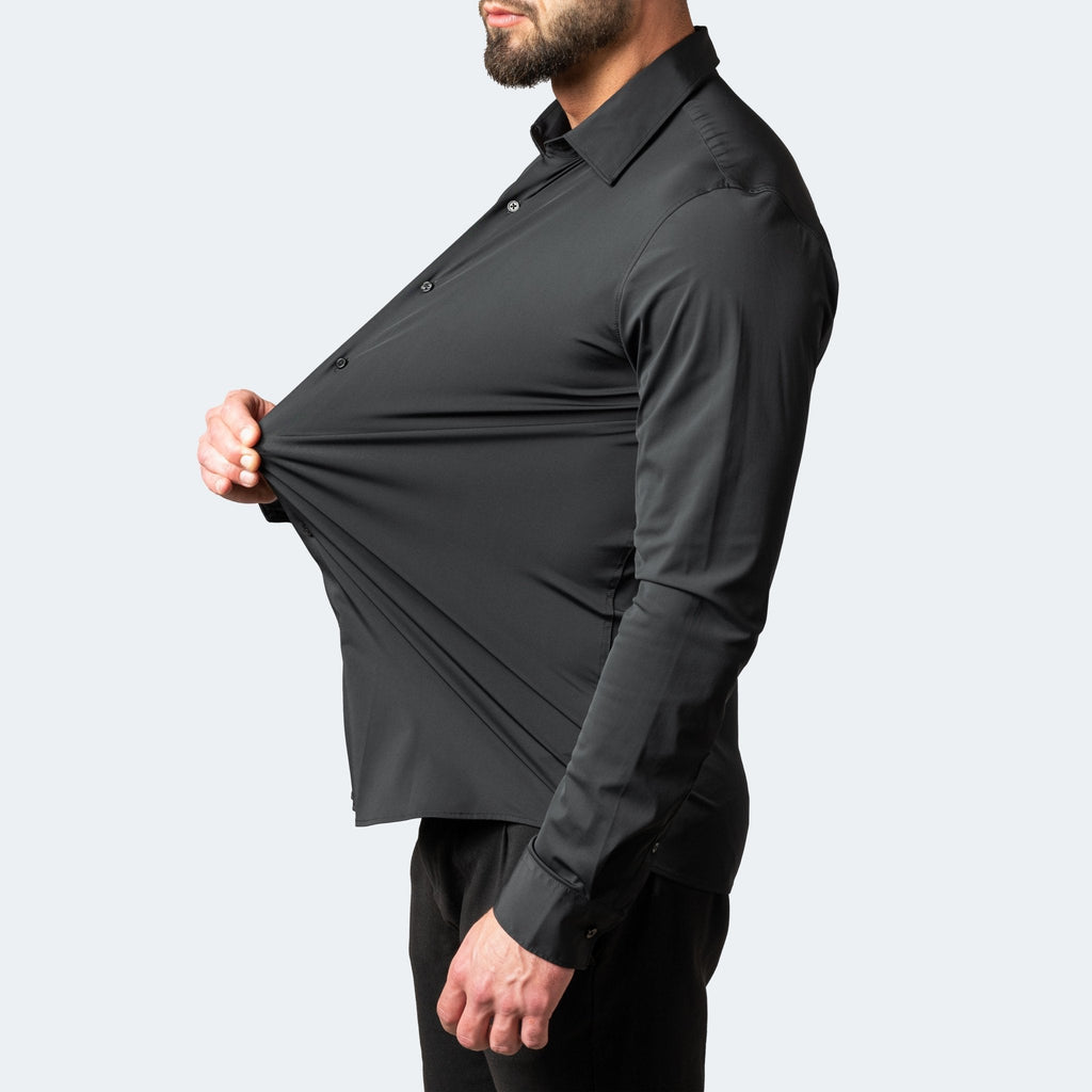 Chemise stretch coupe nette manches longues au style intemporel homme – Lyon