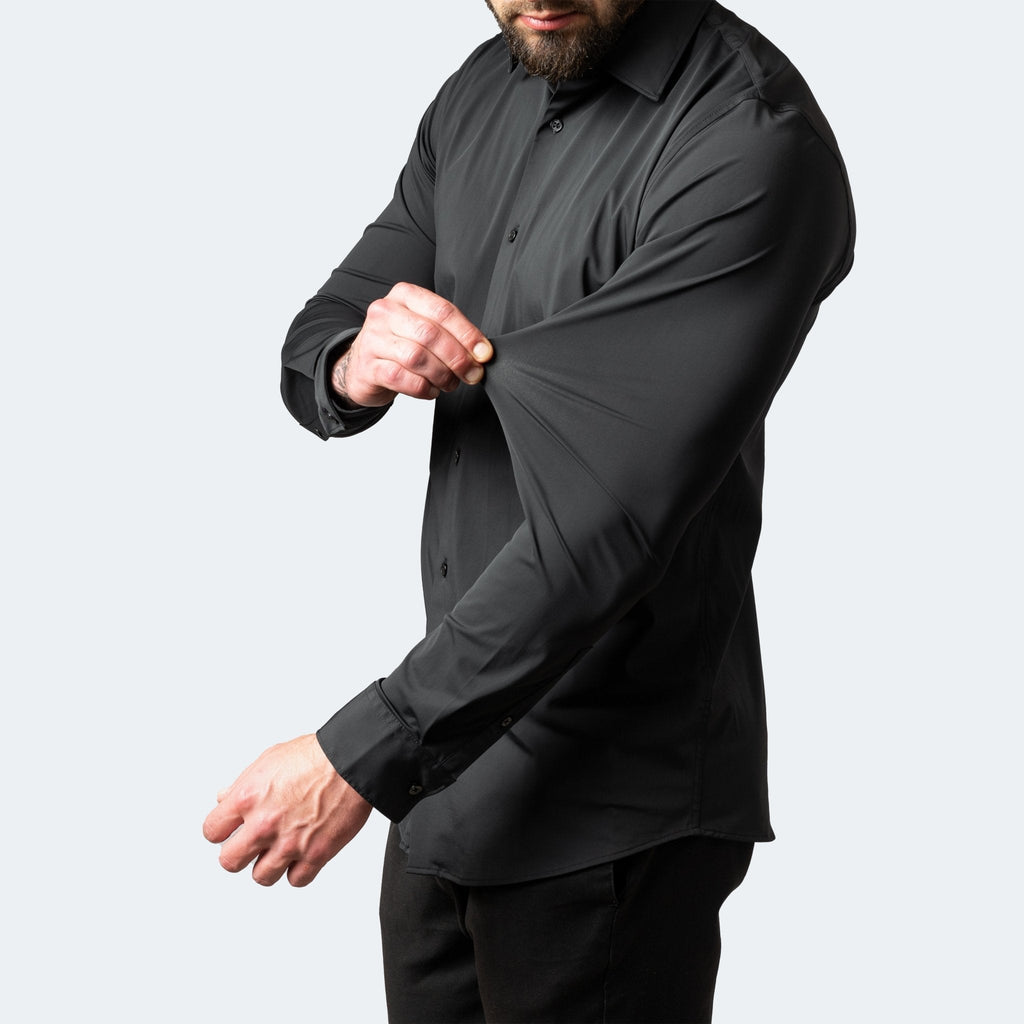 Chemise stretch coupe nette manches longues au style intemporel homme – Lyon