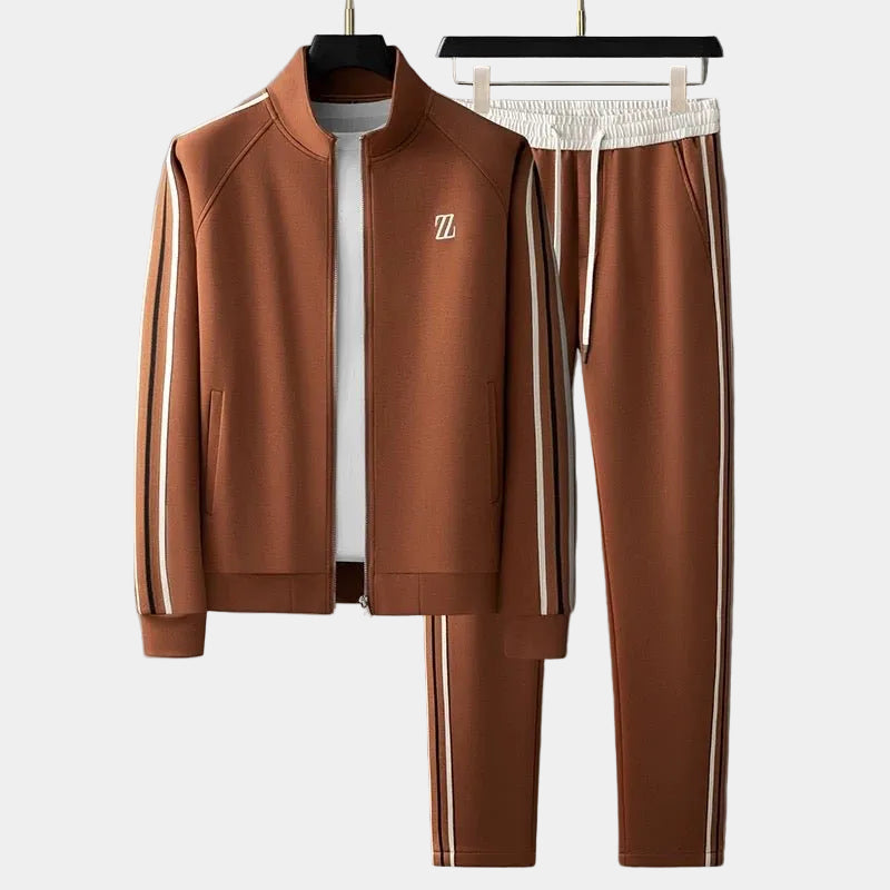 Ensemble de survêtement veste zippée col montant et pantalon taille élastique homme – Dinard