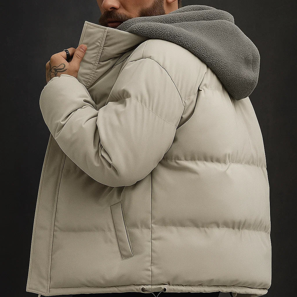 Veste rembourrée à capuche doublée peluche