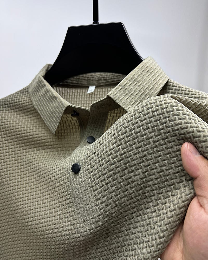 Polo motif raffiné tissu respirant style chic intemporel homme – Vierzon
