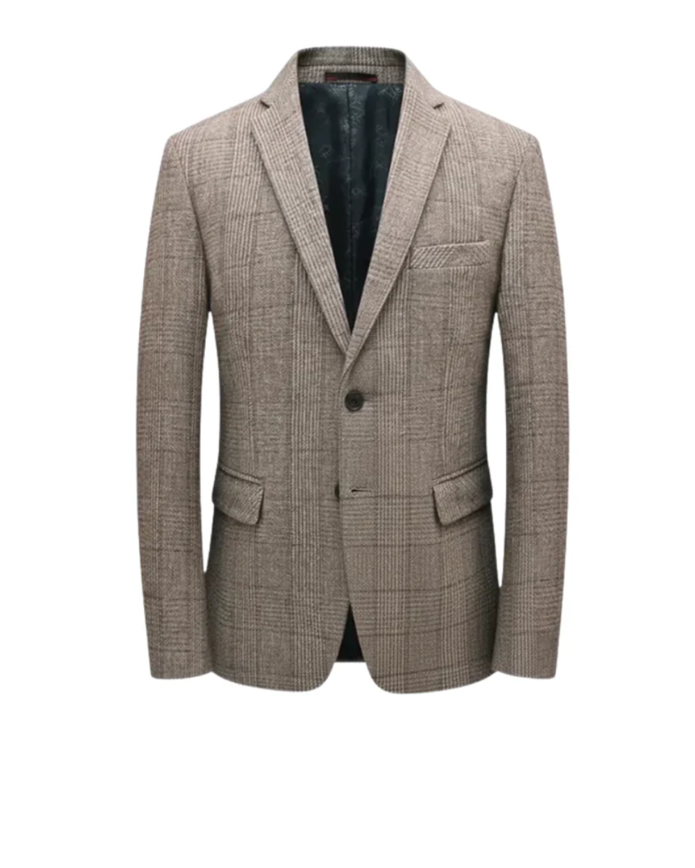 Blazer deux boutons à carreaux discrets