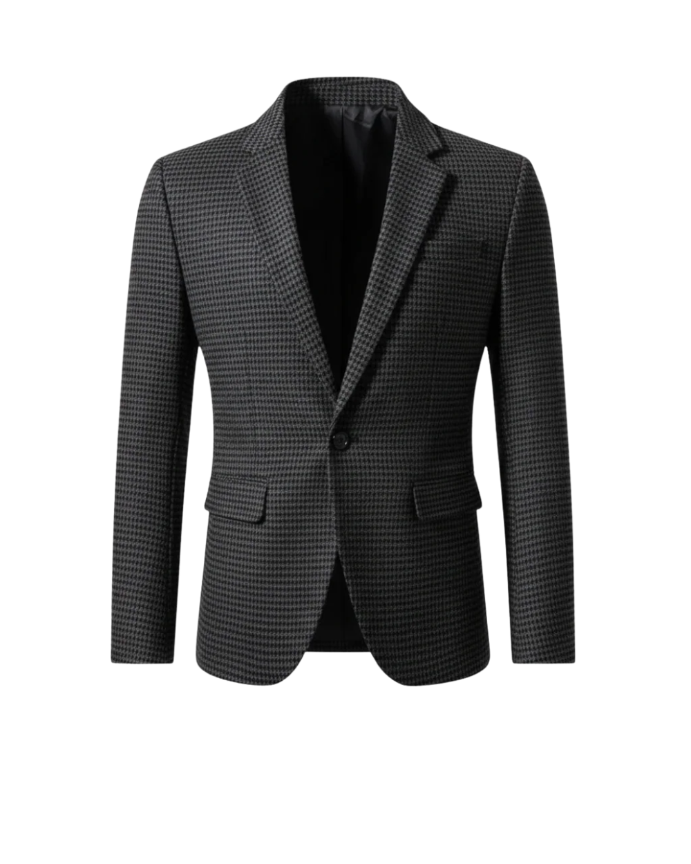 Blazer motif pied-de-poule un bouton