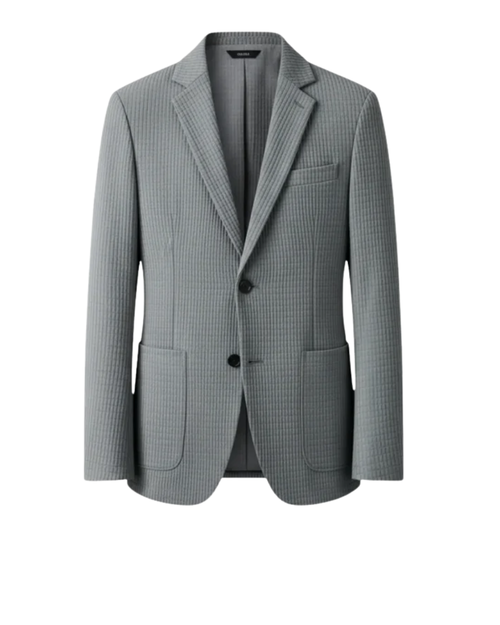 Blazer maille gaufrée deux boutons
