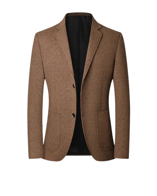 Blazer chiné deux boutons poches plaquées