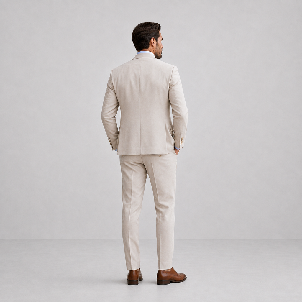 Costume trois pièces blazer gilet pantalon coupe ajustée homme – La Muette