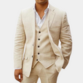 Costume trois pièces à revers cranté veste gilet et pantalon pour cérémonies homme – Saint-Valery