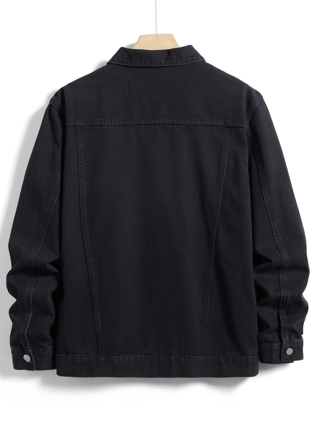 Veste en jean boutonnée à col classique coupe droite homme – Pessac