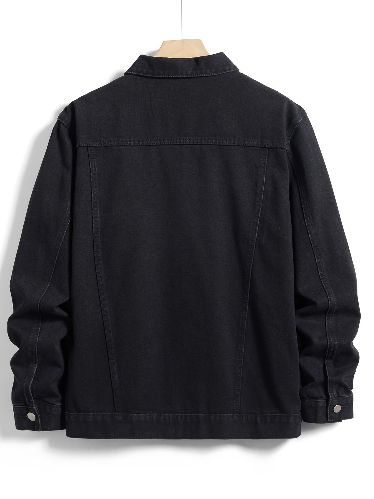 Veste en jean boutonnée à col classique coupe droite homme – Pessac