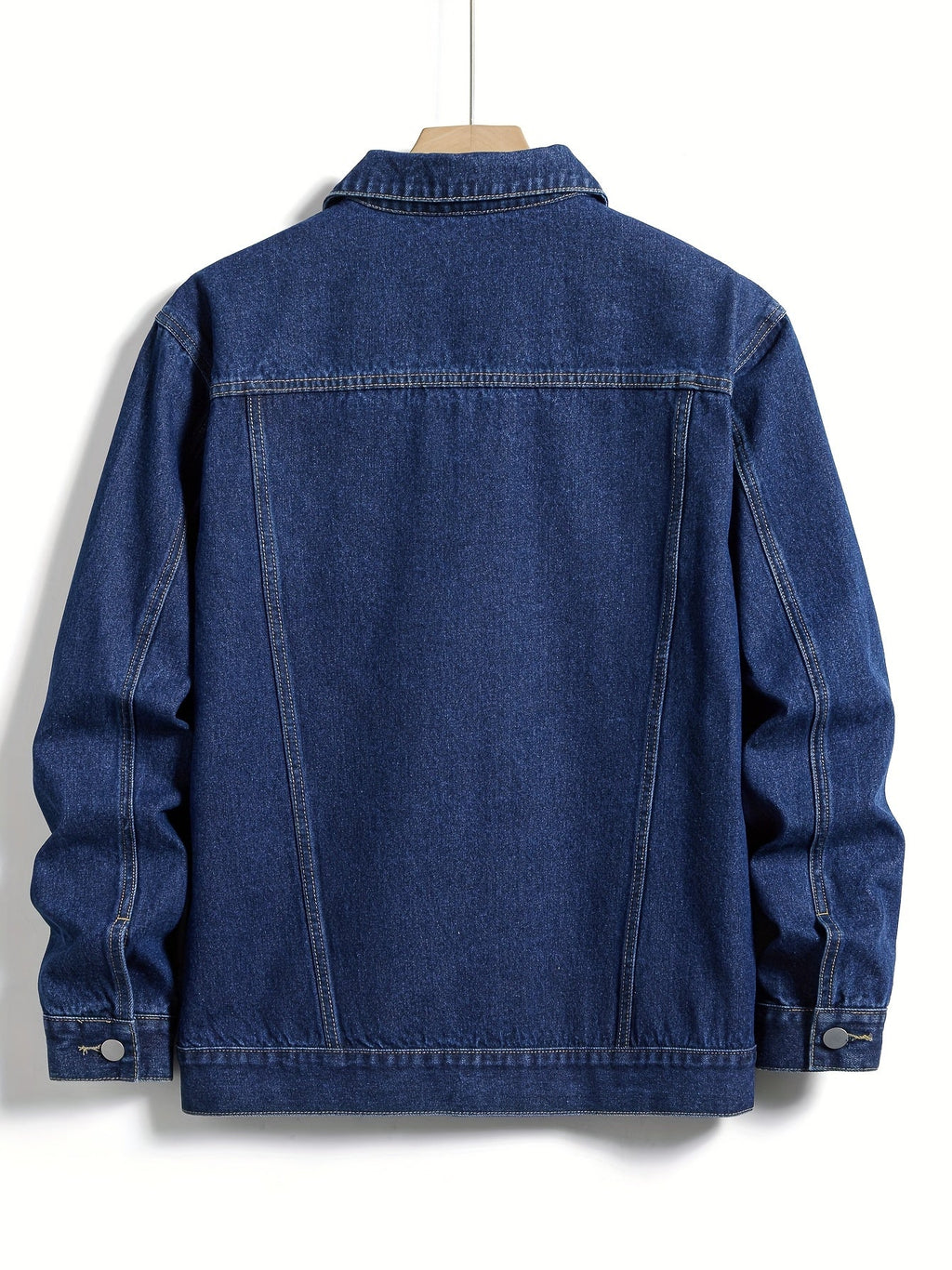 Veste en jean boutonnée à col classique coupe droite homme – Pessac