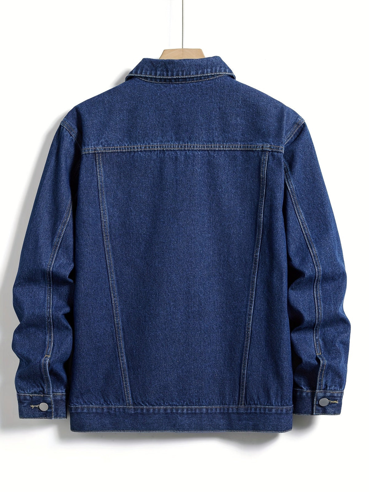 Veste en jean boutonnée à col classique coupe droite homme – Pessac