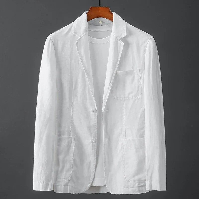 Veste col à revers poches plaquées au chic discret homme – Grignan