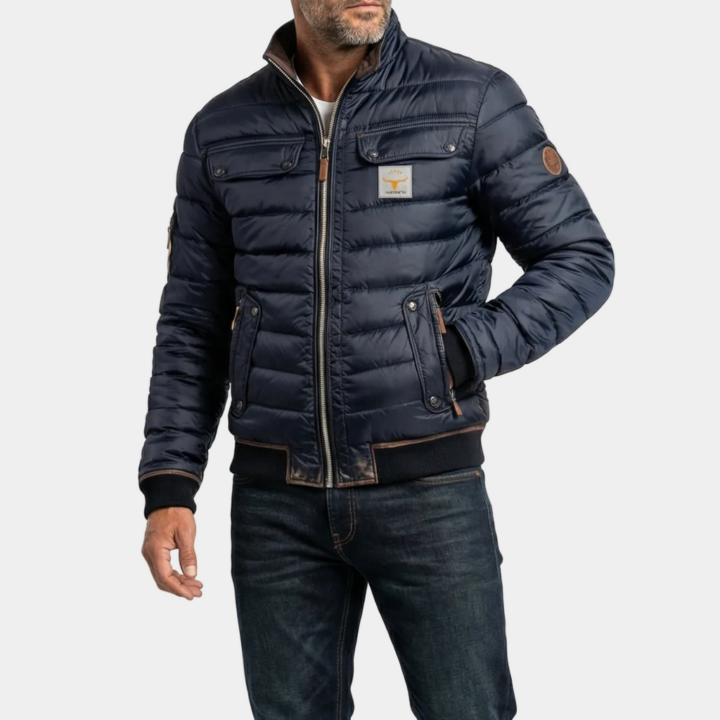 Veste matelassée zippée col montant poches poitrine homme – Puligny