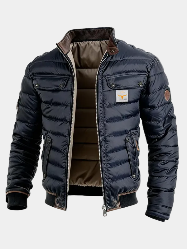 Veste matelassée zippée col montant poches poitrine homme – Puligny