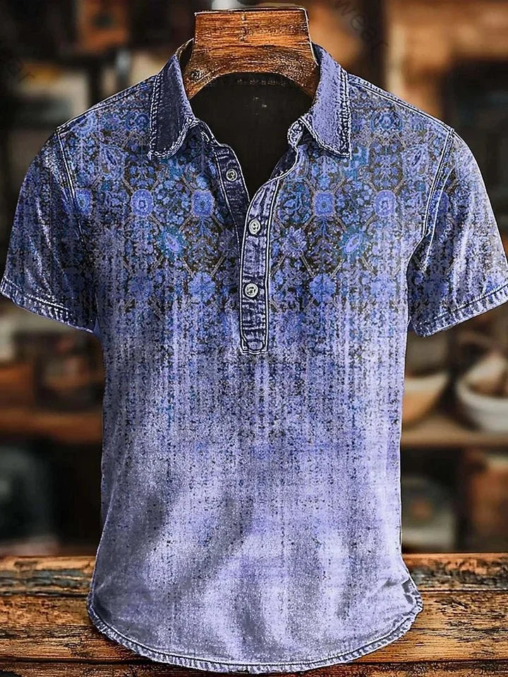 Polo dégradé à motif d'inspiration rétro