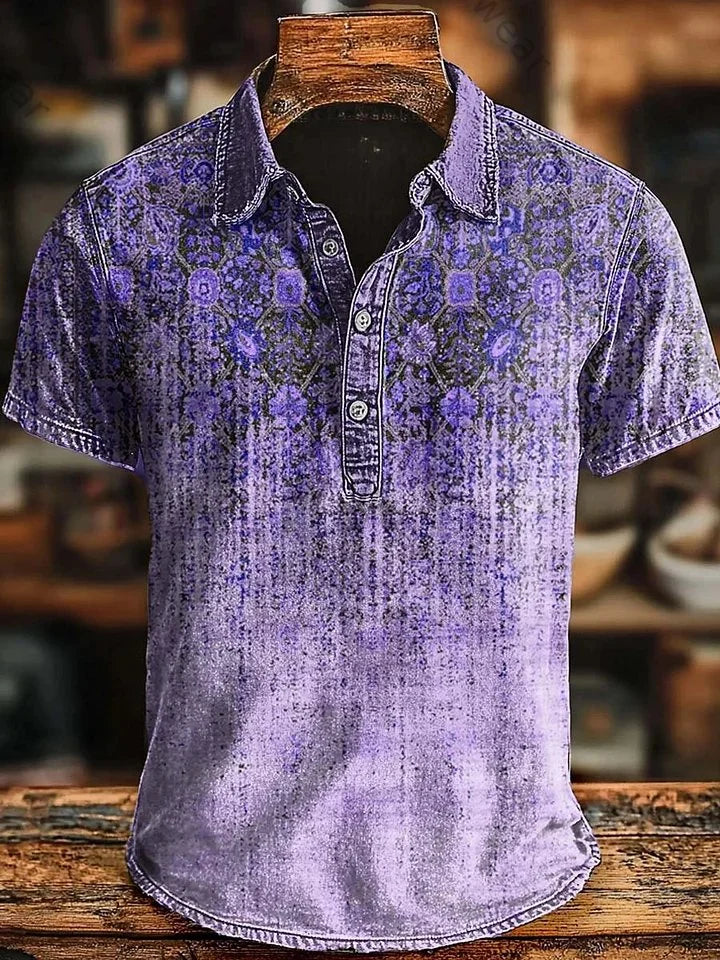 Polo dégradé à motif d'inspiration rétro