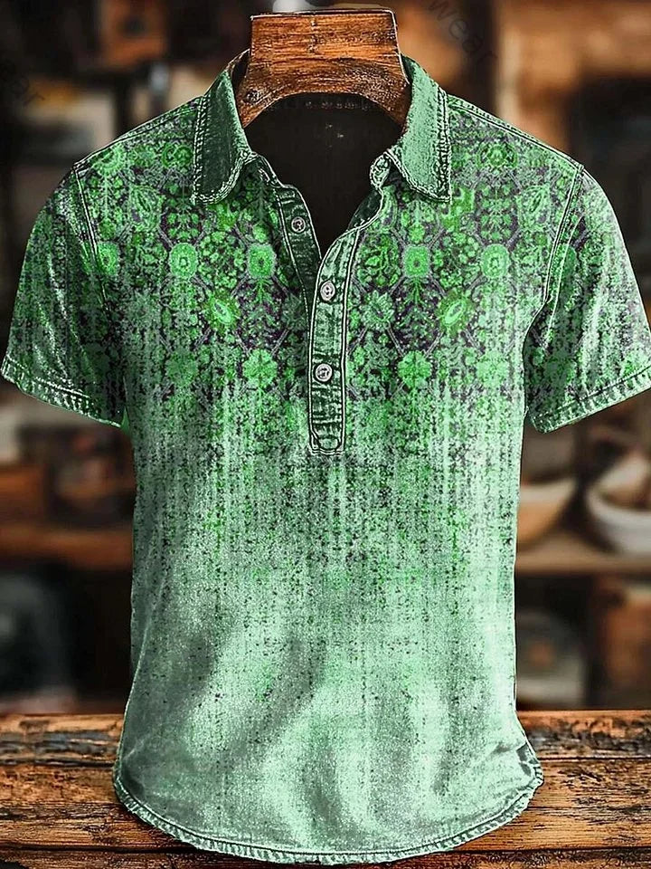 Polo dégradé à motif d'inspiration rétro