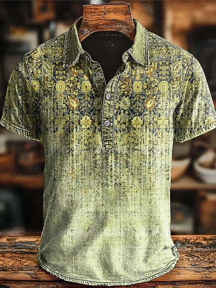 Polo dégradé à motif d'inspiration rétro