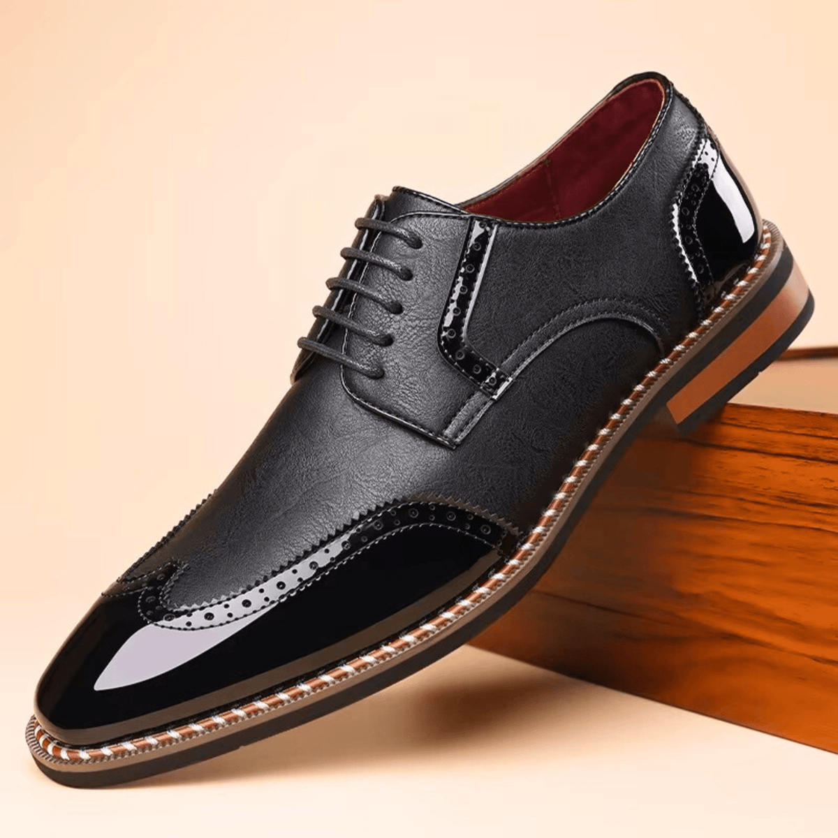 Chaussures richelieu bicolores à lacets