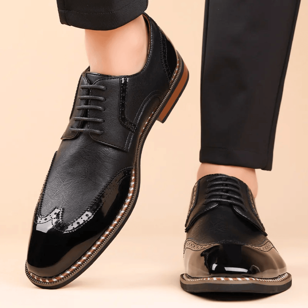 Chaussures richelieu bicolores à lacets