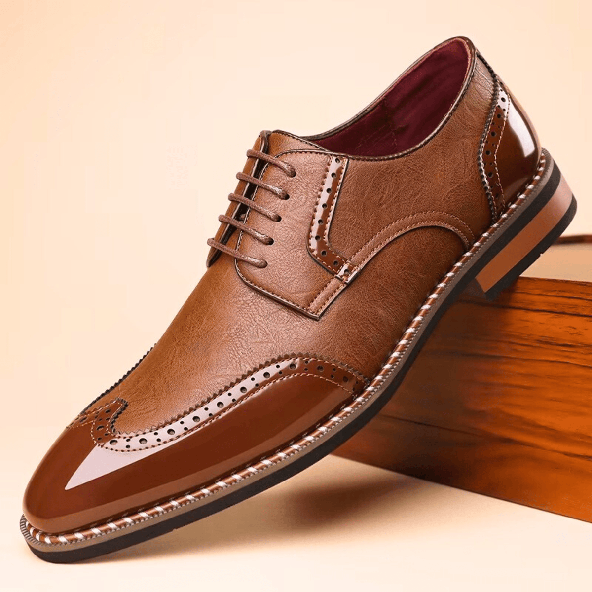 Chaussures richelieu bicolores à lacets