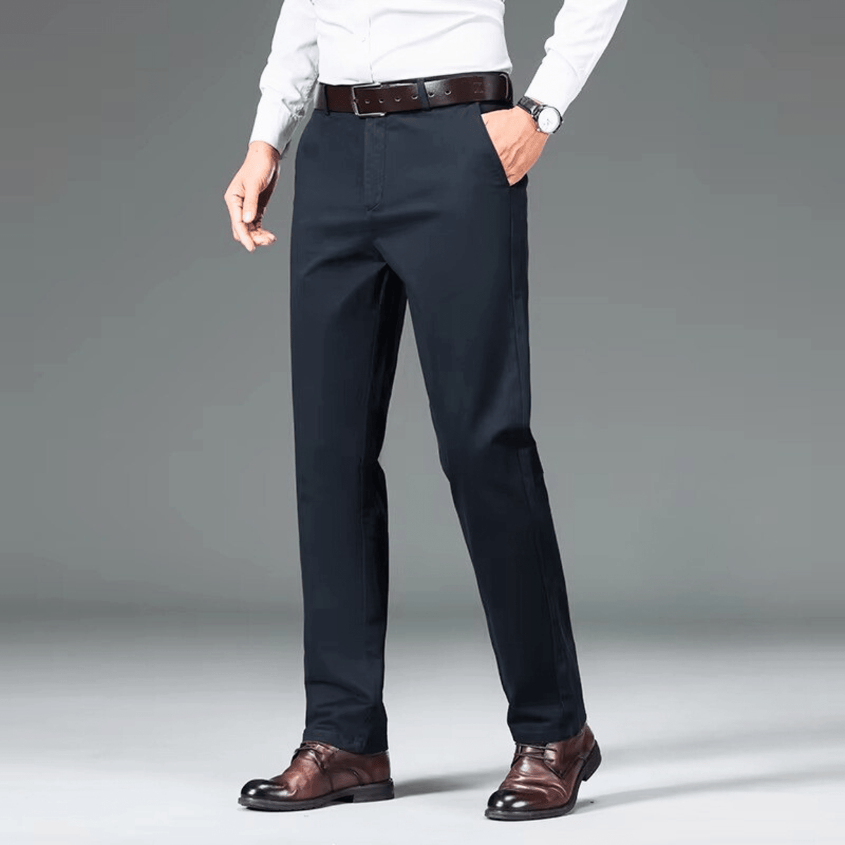 Pantalon droit doublé pour l'hiver