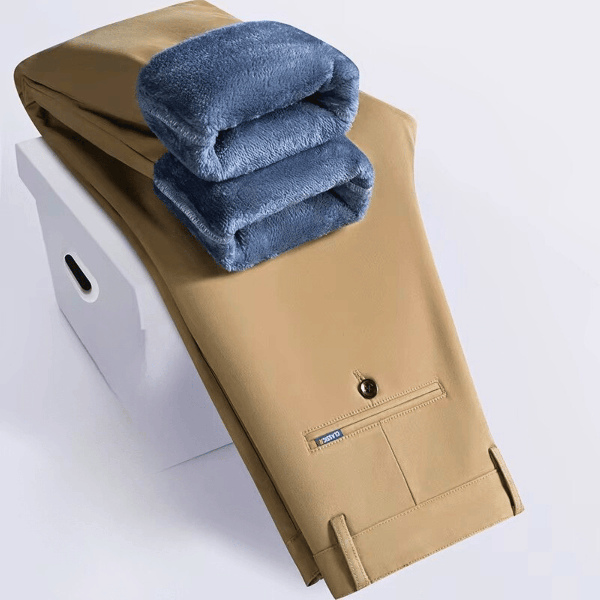 Pantalon droit doublé pour l'hiver