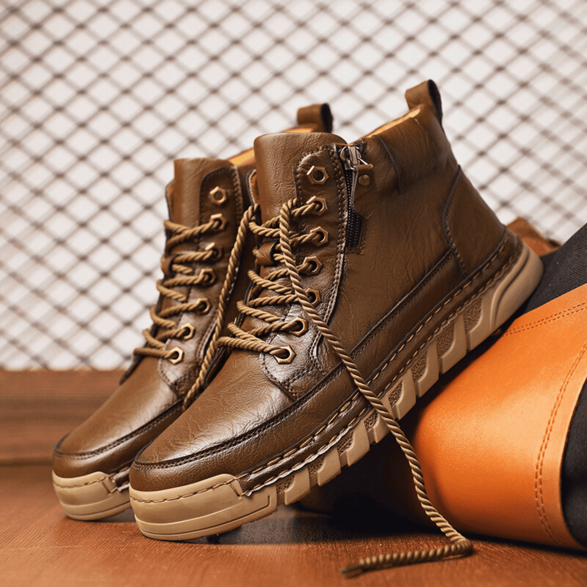 Bottines effet cuir à tige fuselée