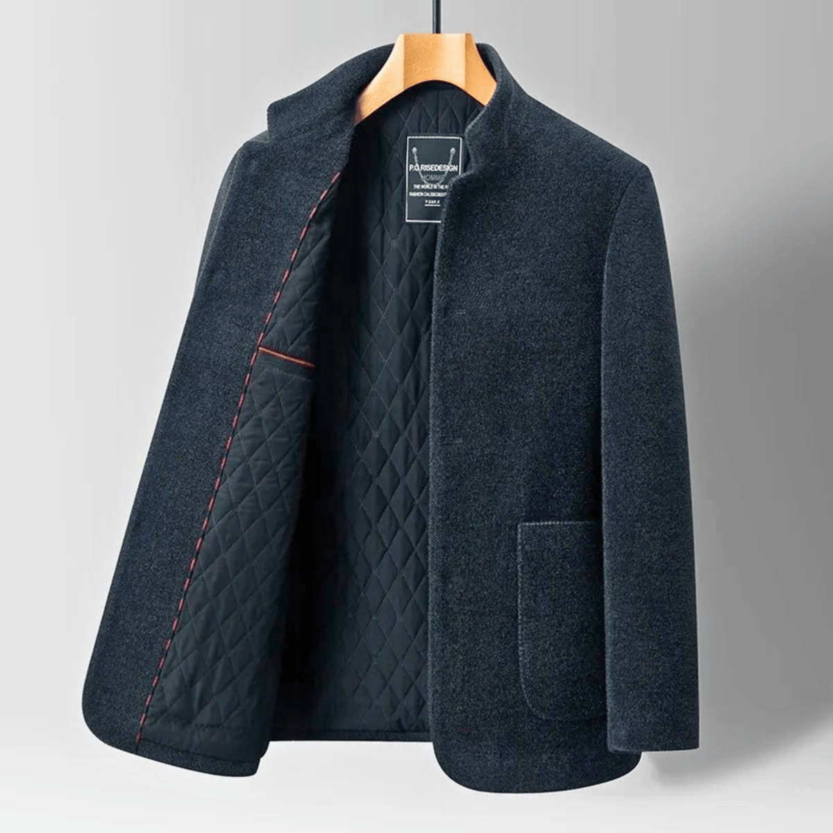 Veste col montant aspect lainage