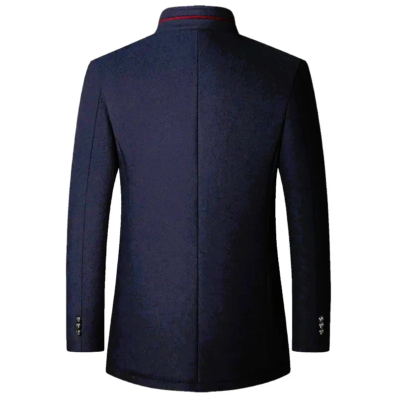 Manteau aspect lainage à col montant