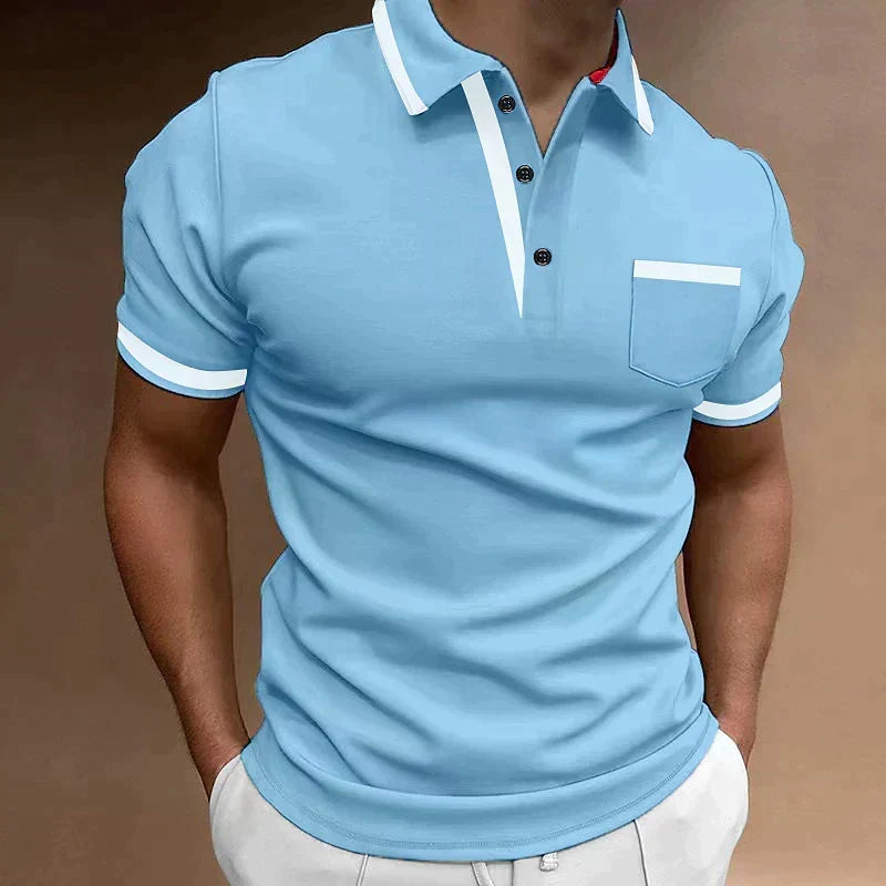 Polo classique à patte boutonnée
