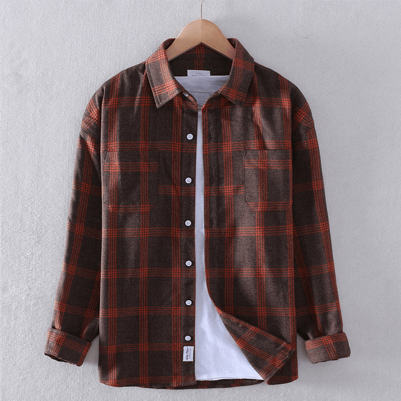 Chemise à carreaux coupe décontractée